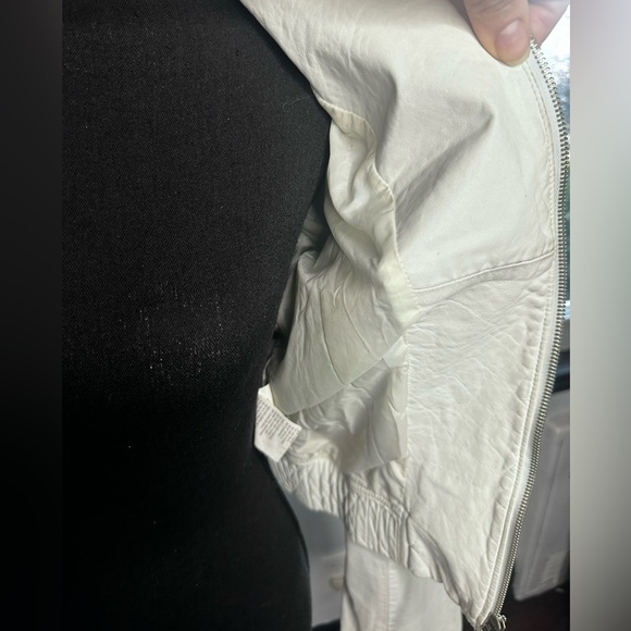 Vintage Diesel White Leather Zip-Up Jacket - Picture 12 of 17